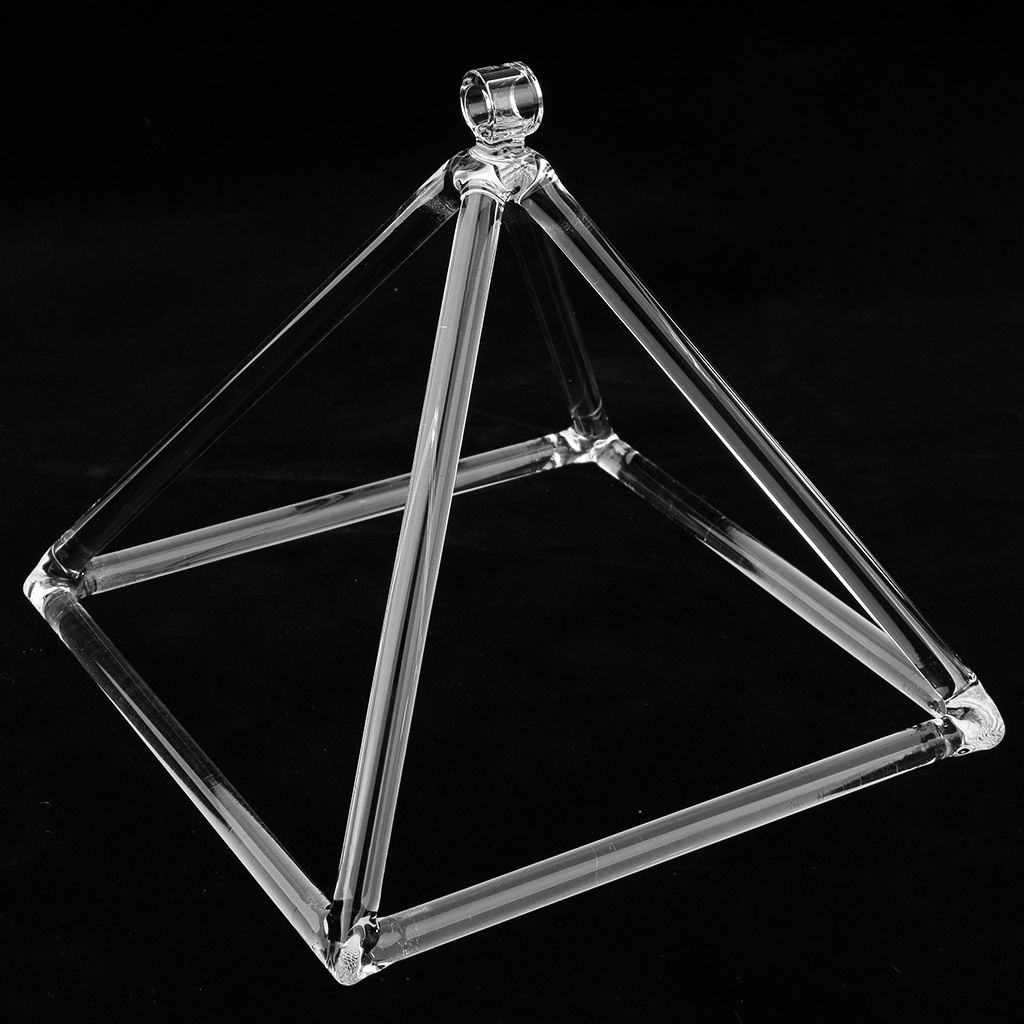 Sunnimix Clear Quartz Crystal Singing Pyramid  C Note Percussion Instruments for  Xmas Singing Bowl Meditation Relaxation