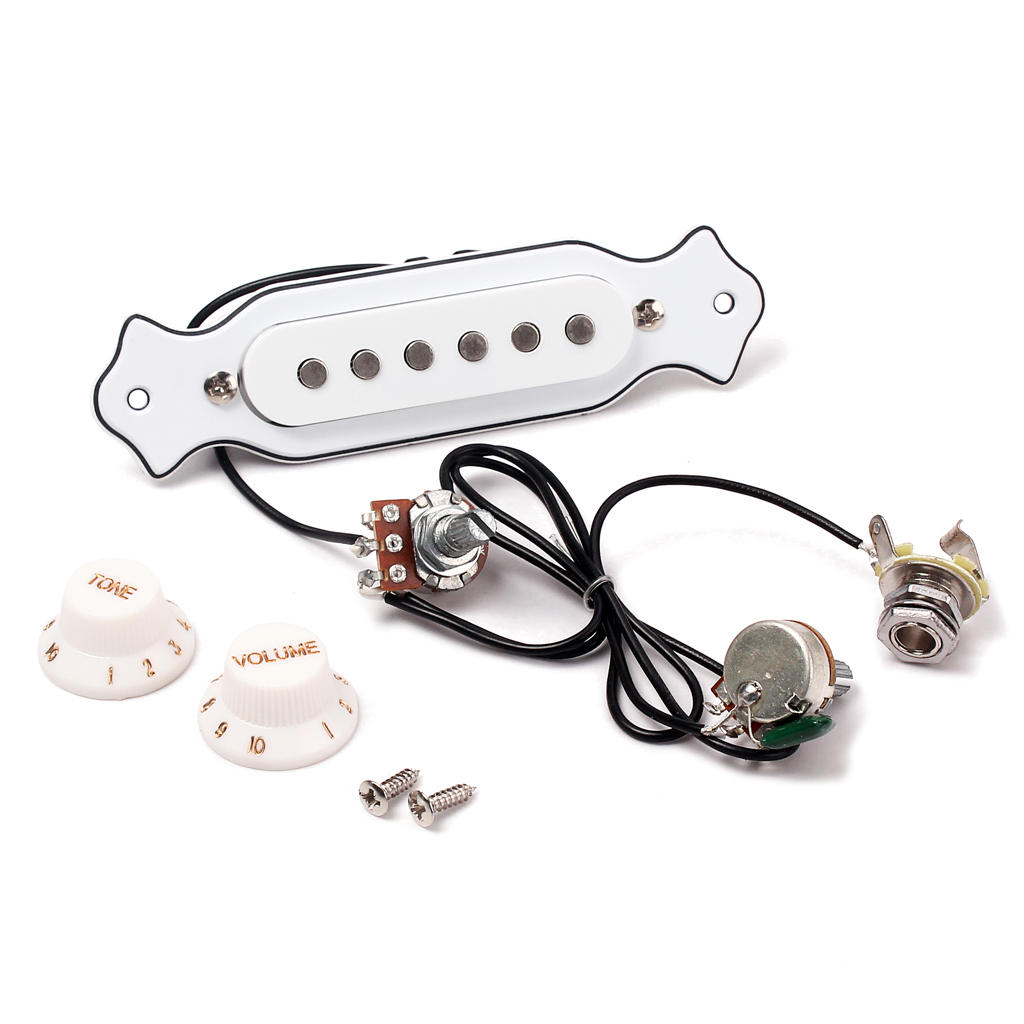 1 Set of 6-String Pre-Wired Guitar Pickup with Volume And Tone Knobs for Electric
