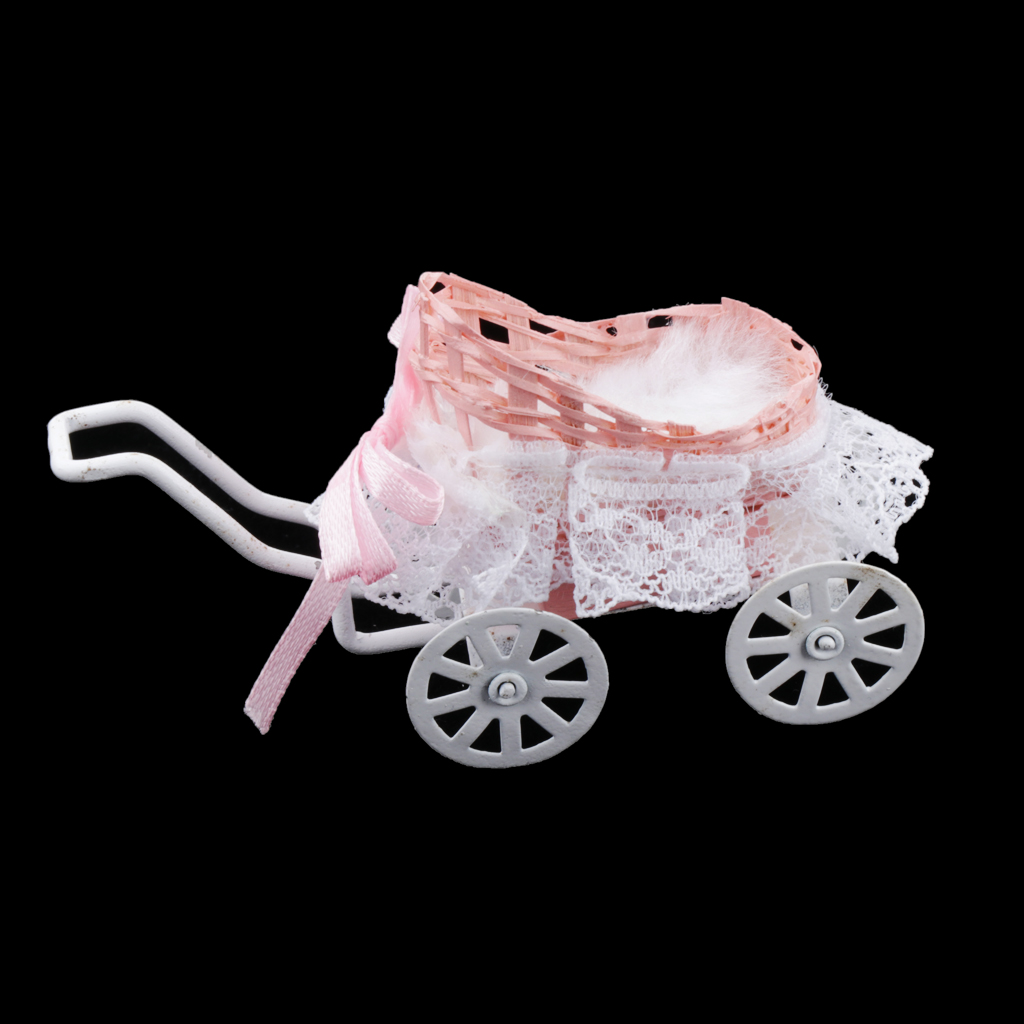1:12 Scale Dollhouse Nursery Furniture Baby Room Set, Strollers for Dollhouse