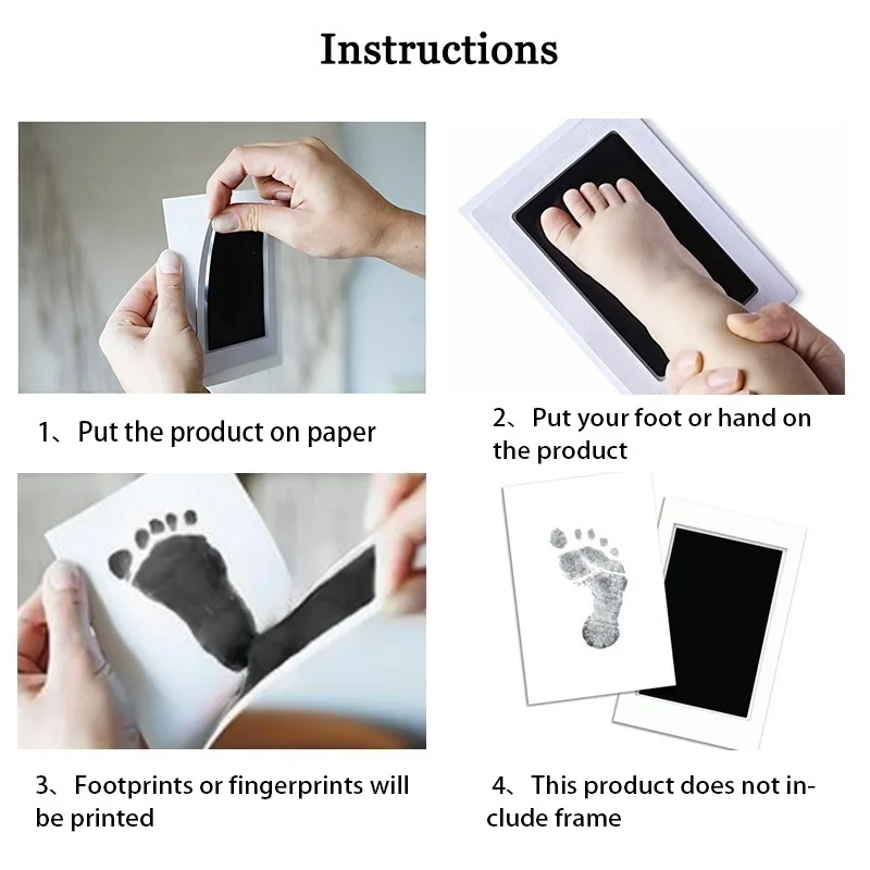 top Baby Souvenirs 6 Colors Safe Non-Toxic Baby Footprints Handprint No Touch Skin Inkless Ink Pads Kits for Newborn Pet Dog Paw Prints Souvenir newborn and family photography