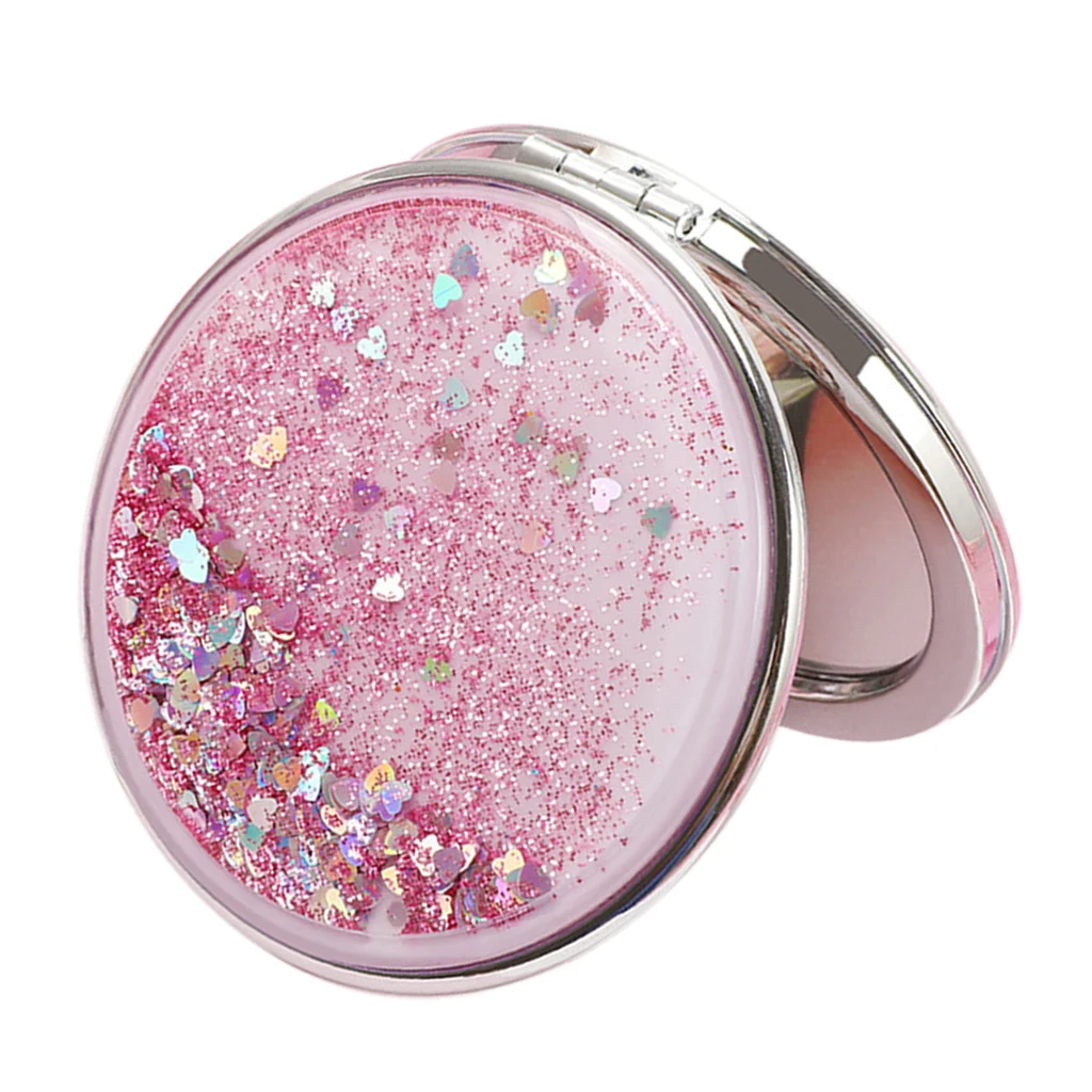 Compact Mirror Travel Pocket Makeup Mirror for Women, Purse Szie, Cosmetic Mirror Folding Magnifying Beauty Mirror