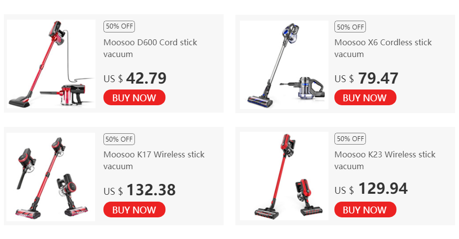 Vácuo sem Fio Modos de Sucção para Piso Aspirador de pó Aspirador de pó com 3 Moosoo Vara Duro Tapete Pet Cabelo K23 300w 4-em-1 3 Cheap Aspiradores de pó