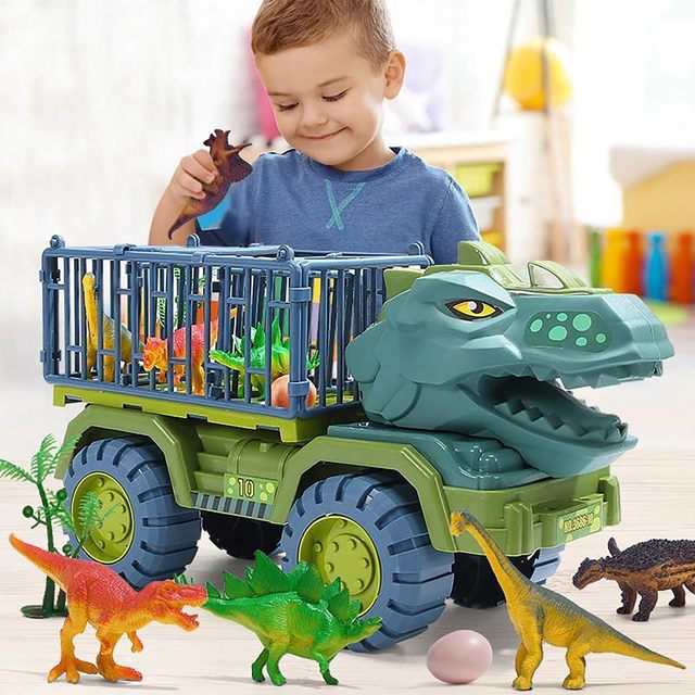 Dinosaur Car Oilcan Excavator Transport Car Toys Dump Truck