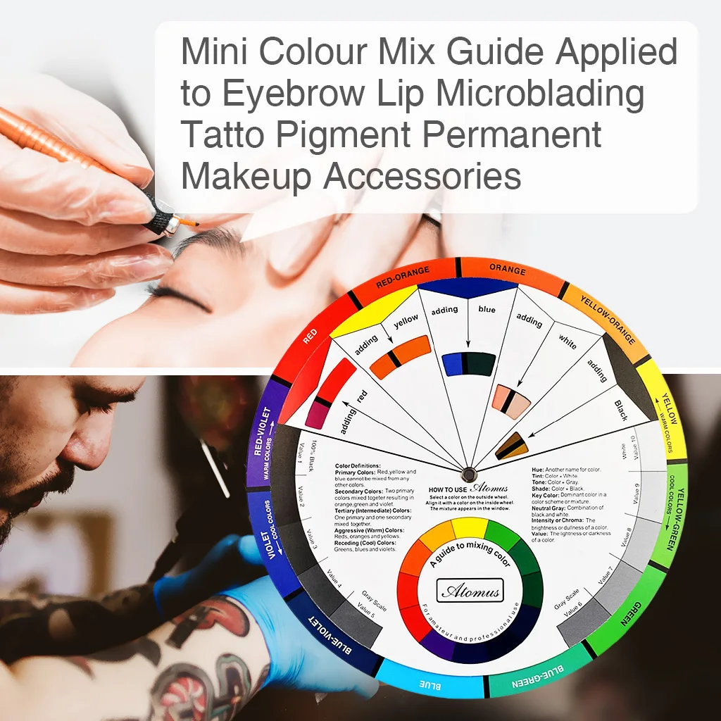 Pro Colored Matching Guide Wheel Colors Mixing Chart for Blending Craft Tool