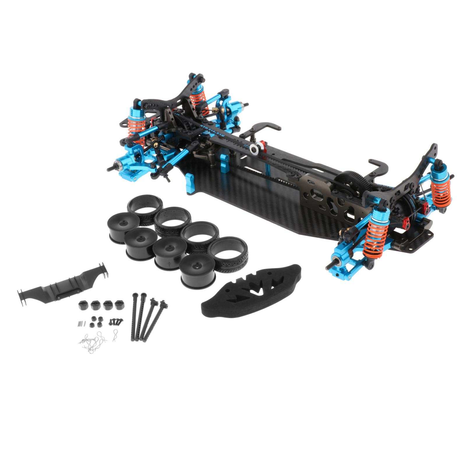 RC Car Frame Kit Frame Body Kit 1/10 Scale Electric DIY for Flat