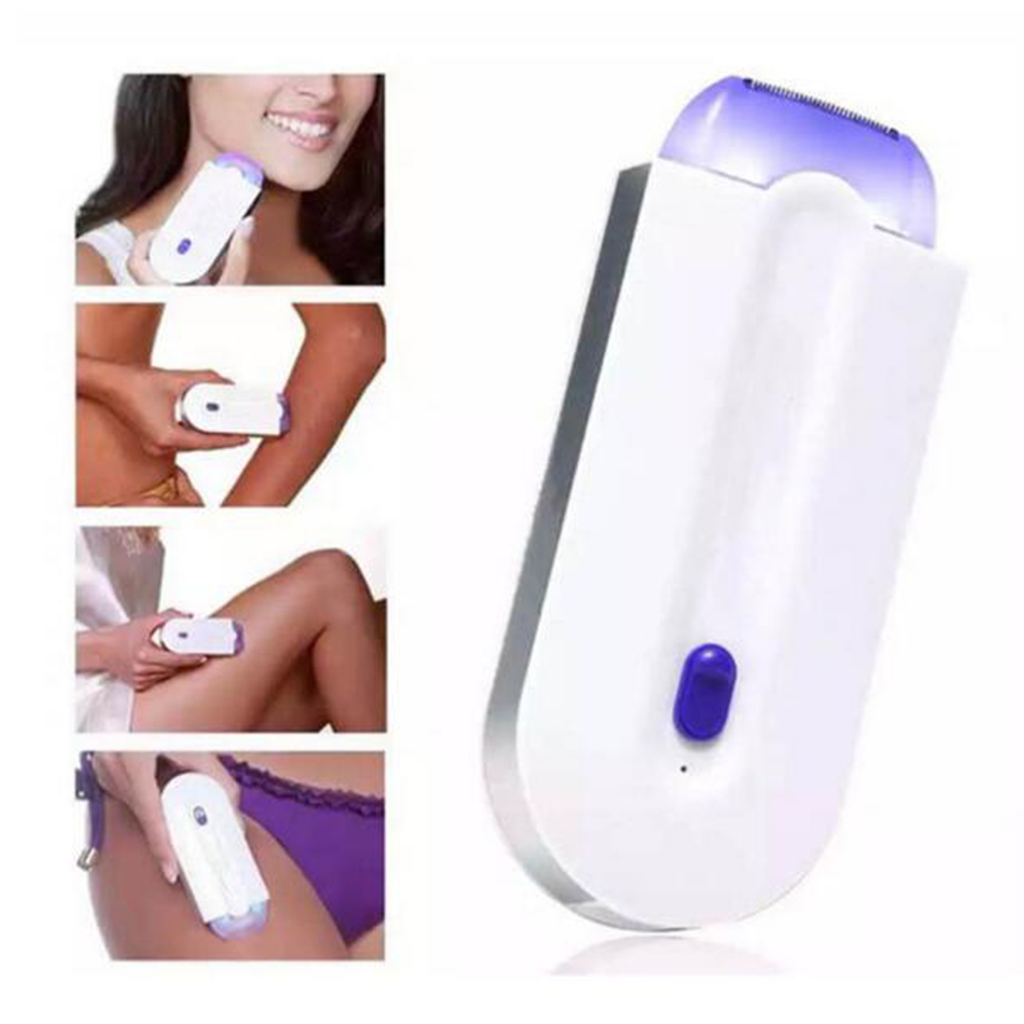Hair Remover Beauty Cordless Face Arms Body Shaving Epilator Painless Kit 2 in 1 Epilator with 4 Extra Attachments Blue Light
