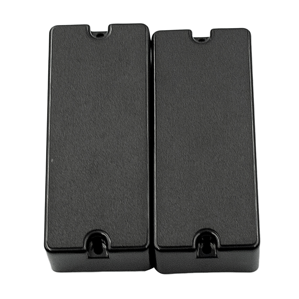 Pack of 2 Open 4 String Bass Pickups Wired Soap Bar Style Musical Instrument Accessory, Black