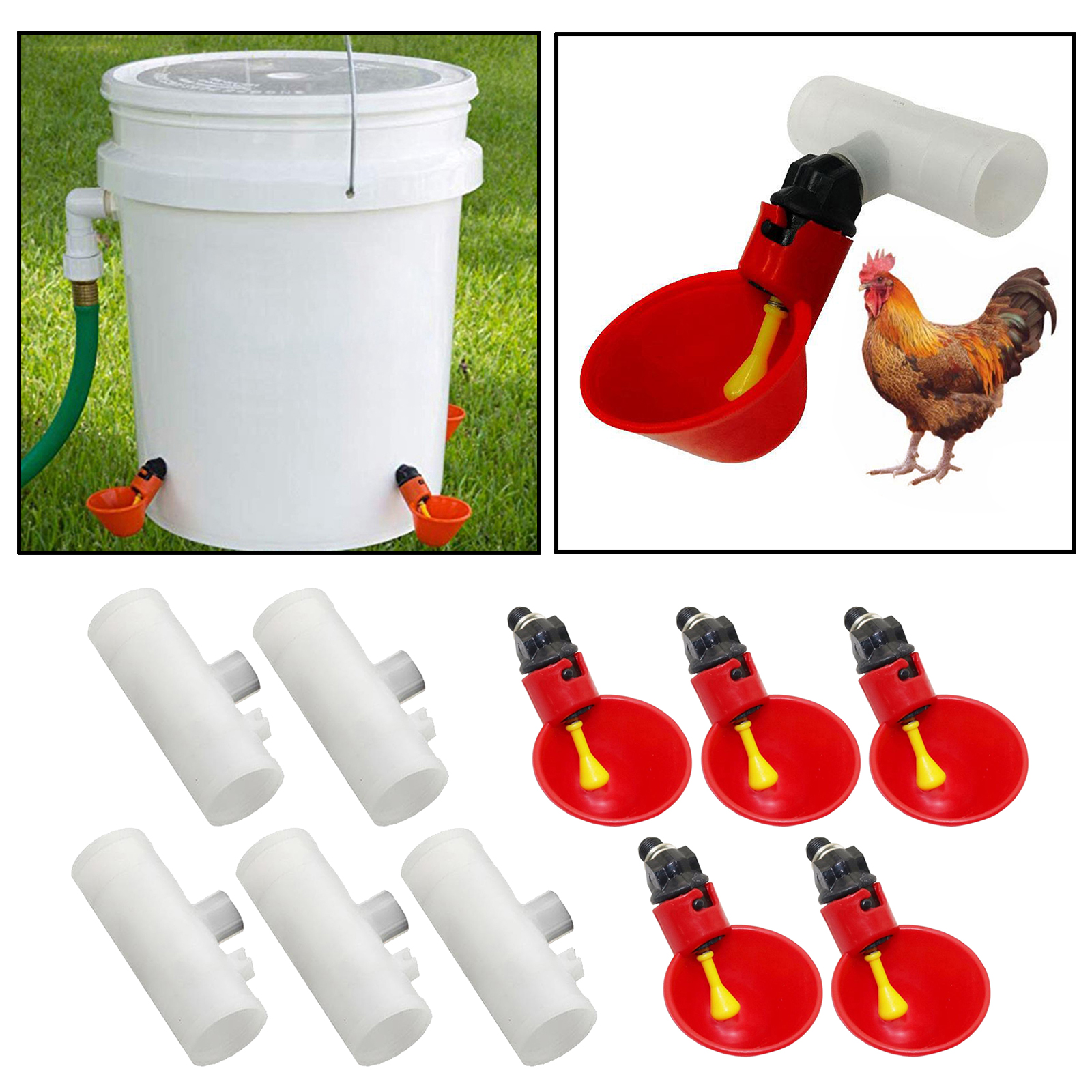 5PCS Fully Automatic Poultry Drinking Machine Chicken Drinking Cup, Chicken Drinking Machine/Poultry Drinking Machine