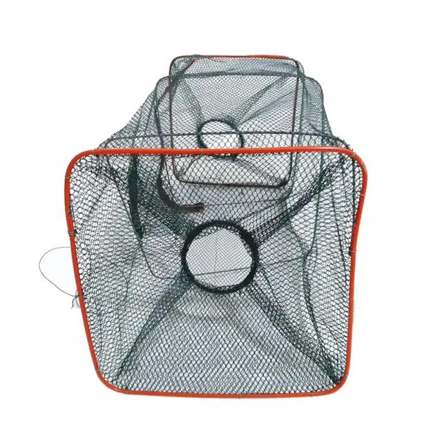 21x45cm Folding Portable Nylon Fishing Net Catch Crab fishing bait trap  cast dip net Cage Shrimp Catcher Bait Trap Shrimping Net - AliExpress