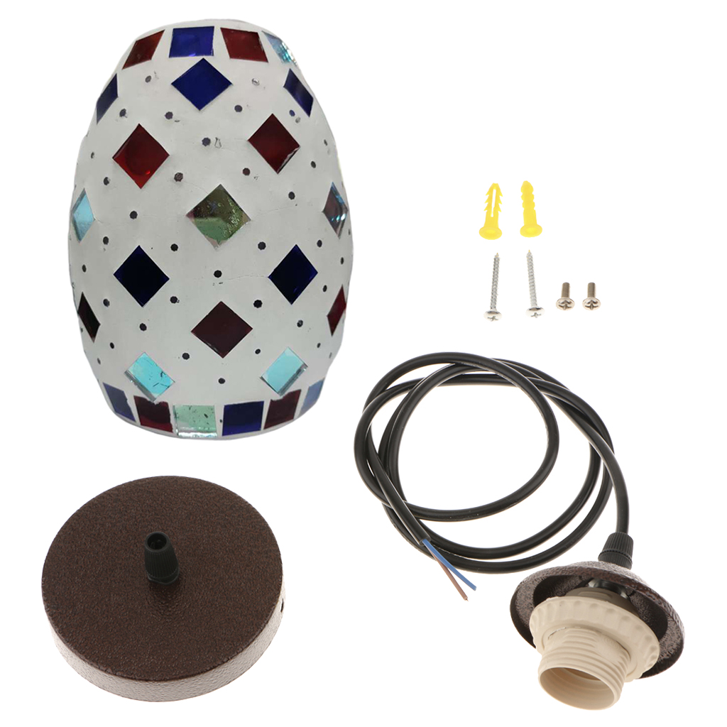 1Pcs Retro Mosaic Style Multicolour Ceiling Pendant Light Shade Lampshade