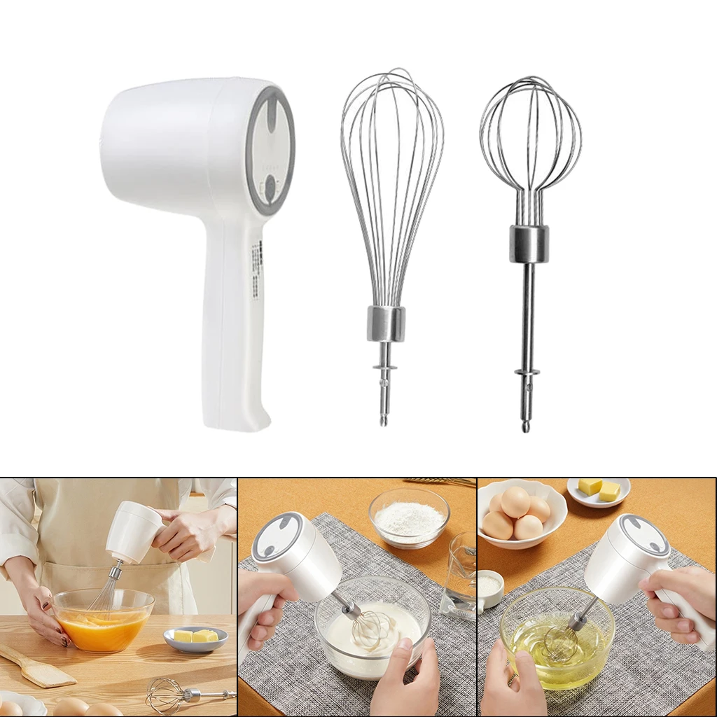 Wireless Portable Electric Hand Mixer Hand Blender Power Egg Whisk Foamer Baking