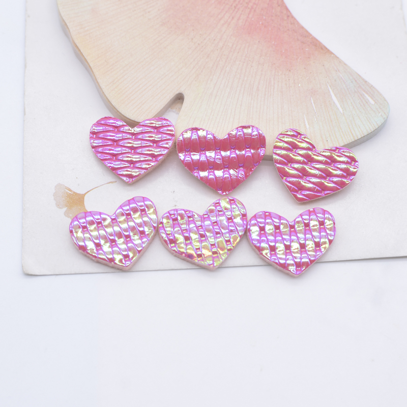 100 Stücke 2*1,5 cm PU Herz Applikation für Handgemachte Hut Handwerk Kleidung Nähen Patches DIY Baby Kopfbedeckungen BB Clips Bogen Dekor Zubehör – Detail 7