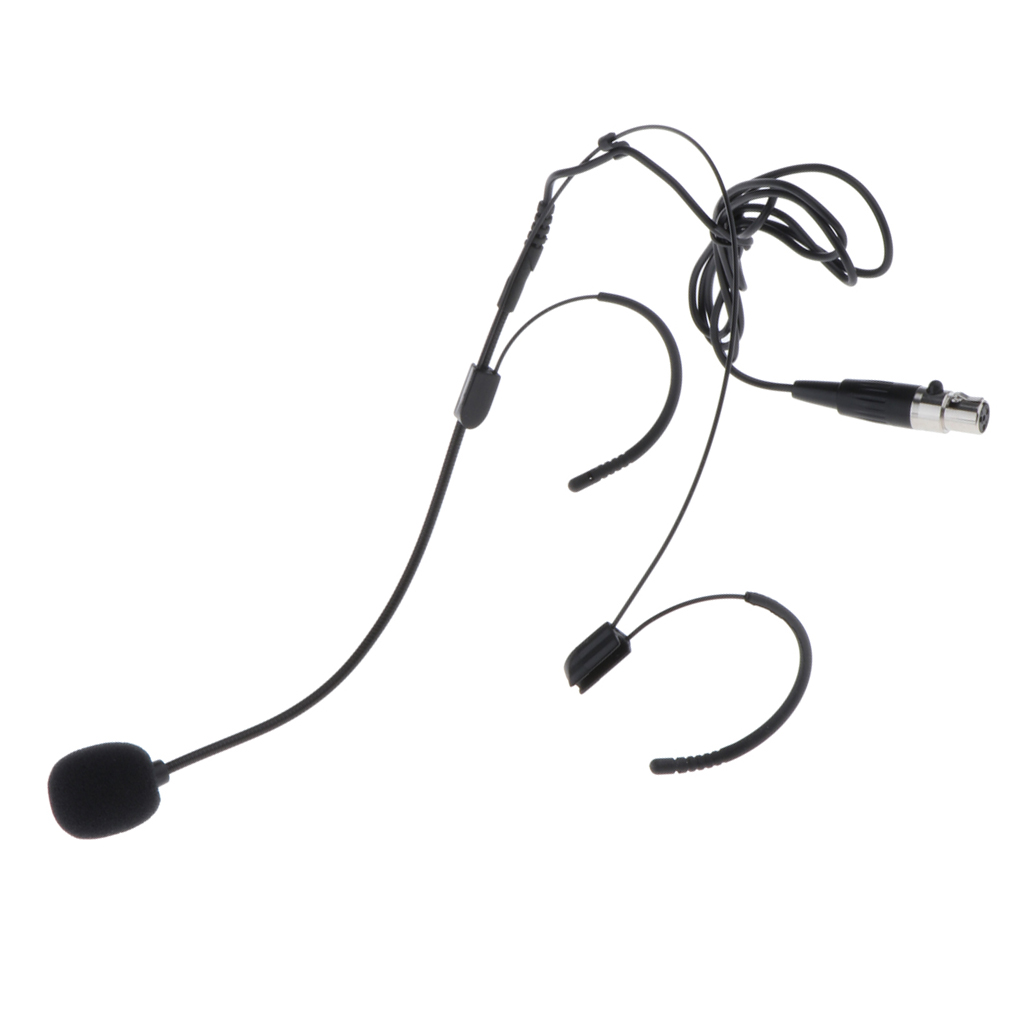 Earhook Headworn Microphone 3.5mm XLR Wired 4pin For Wireless Mic System
