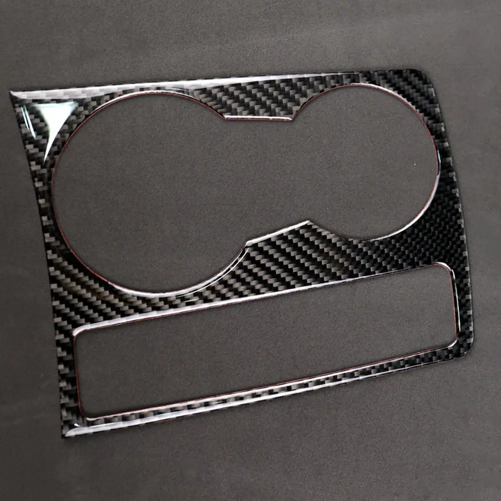 Car Interior Cup Holder Frame Sticker Carbon Fiber for  A5 A4 B8 2009-2015