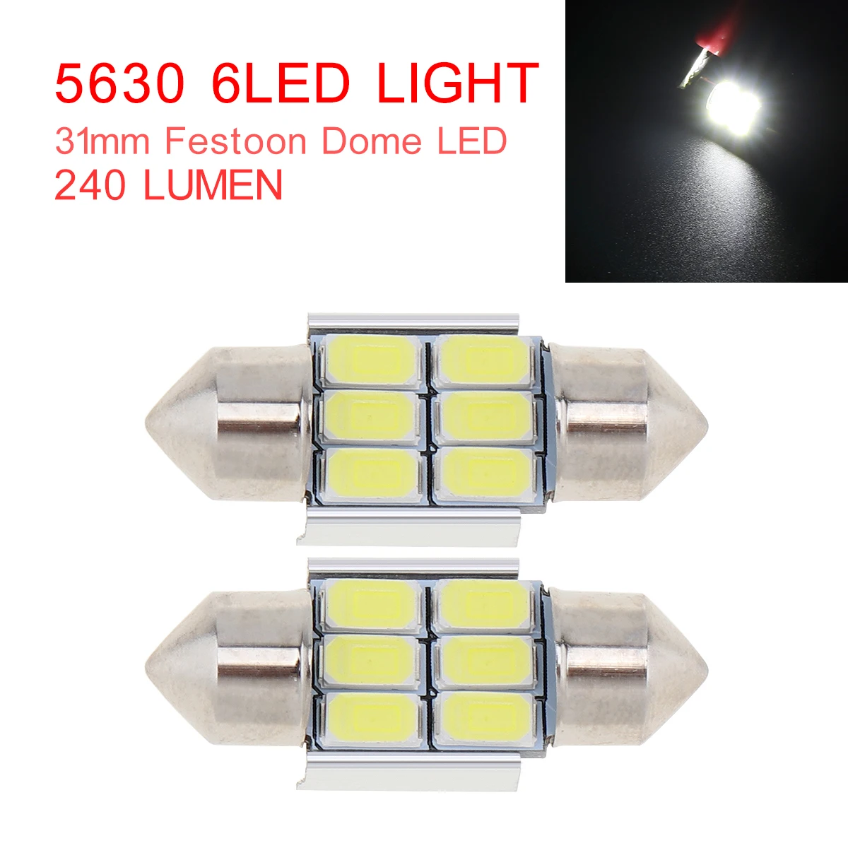 Bombilla LED 31mm vista frontal
