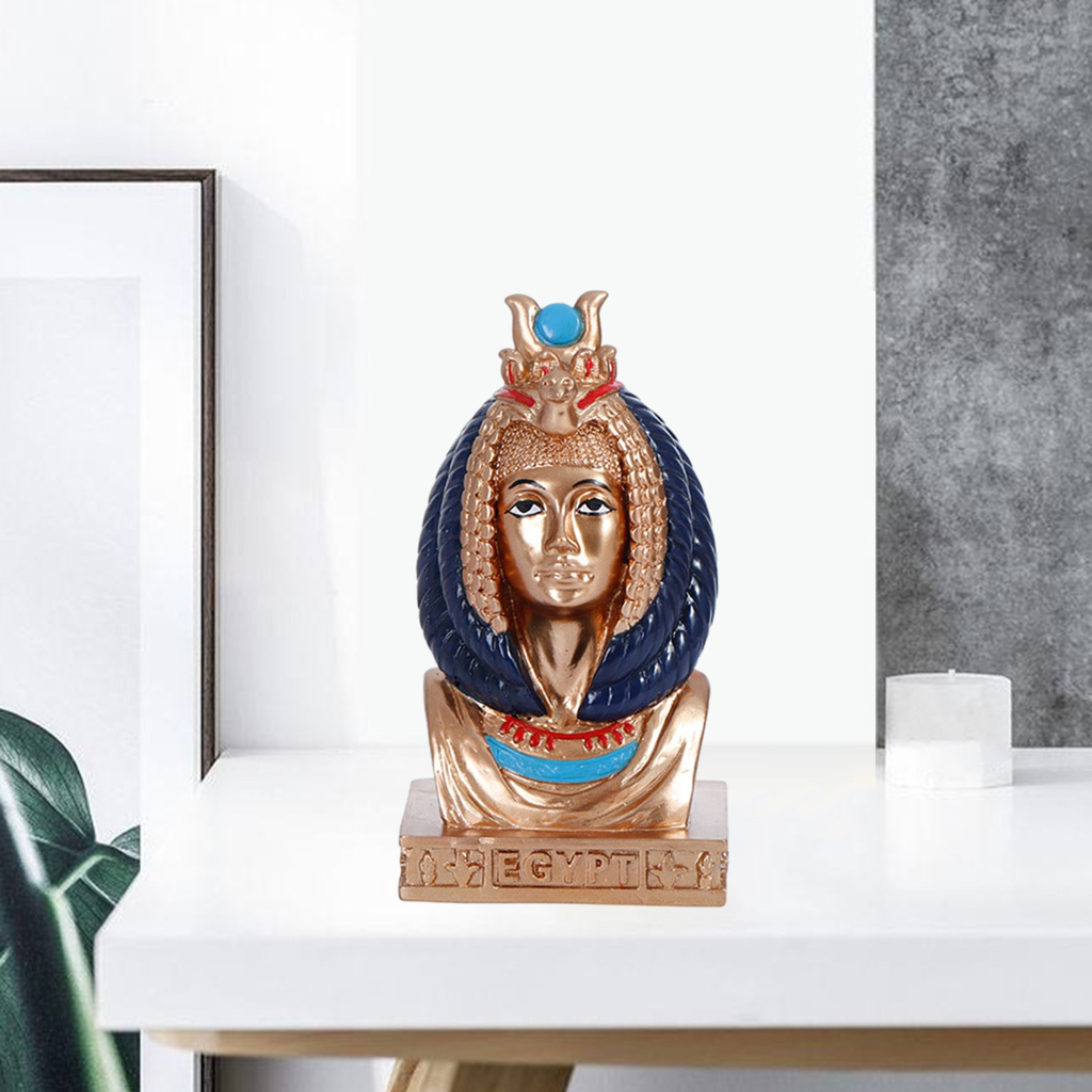 Ancient Egyptian Head Statue Model Handcrafted Figurine Office Decoration