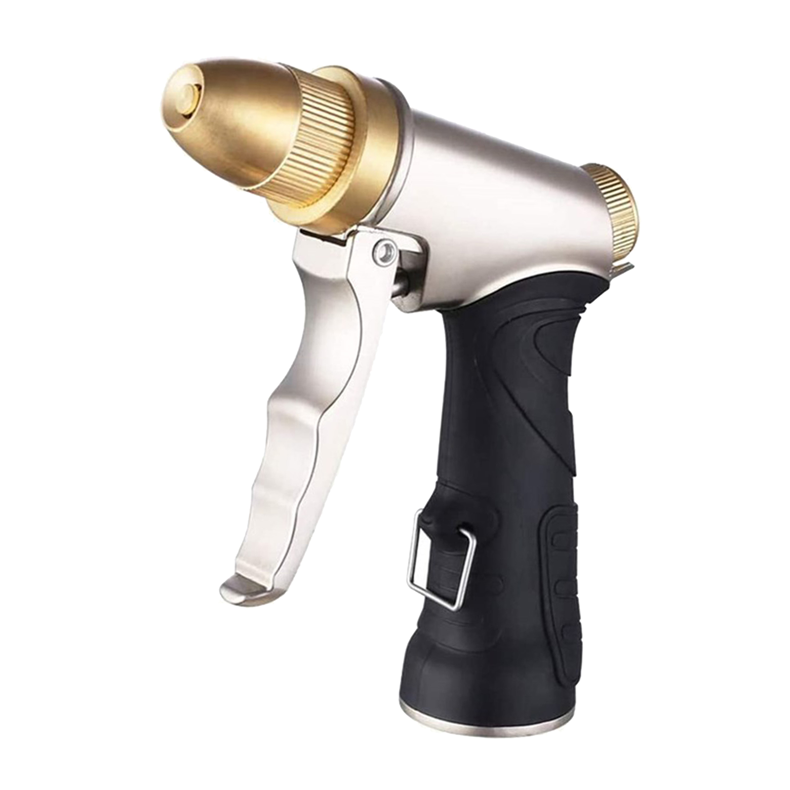 Brass High Pressure Jet Garden Water Hose Spray Nozzle 4 Spray Modes, Durability Leak-Proof