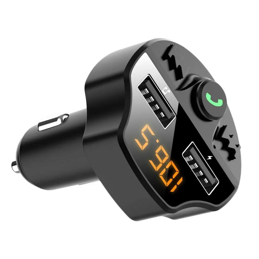 Car Kit Handsfree Wireless BT5.0 FM Transmitter LCD MP3 Player Audio Smartphone USB Charger DC 12V Dual USB Car Accessories