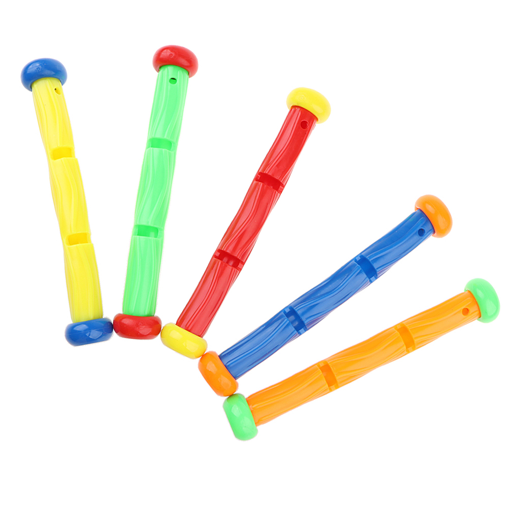 5 Pieces Colorful Diving Sticks, Kids Swimming Pool Toy Underwater Game Play Toy for Fun