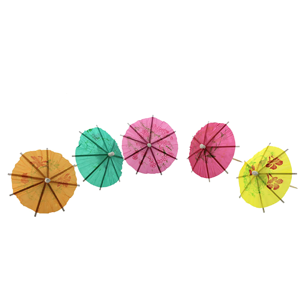 144pcs Oiled Paper Umbrella or 25pcs Peacock Paper Cocktail Picks Fruit Sticks