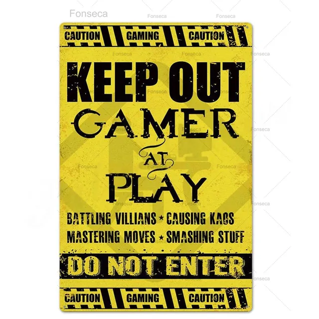 Comprar Póster Puerta Gameration Gaming Caution Online