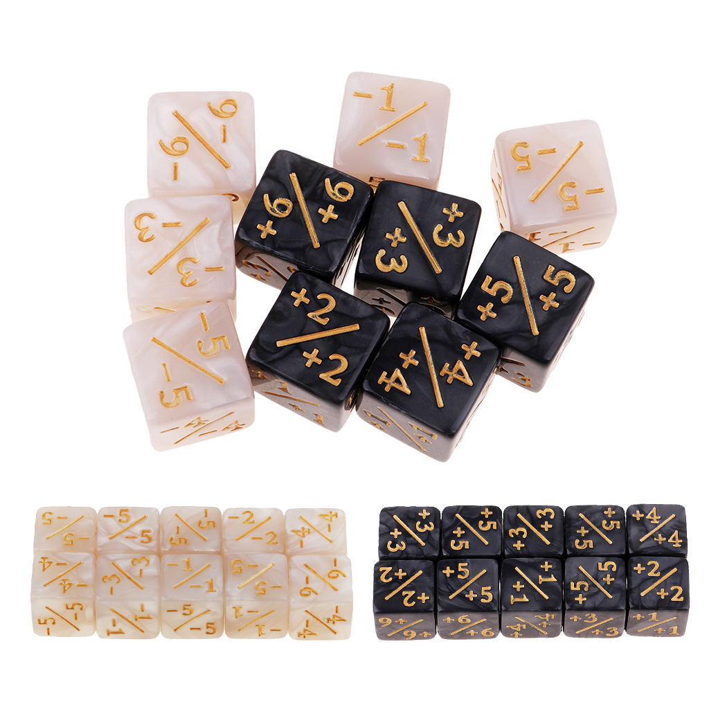 6-Side Dice Set Mathematics Teaching Fractional Dice for Educational Games Pack of 10