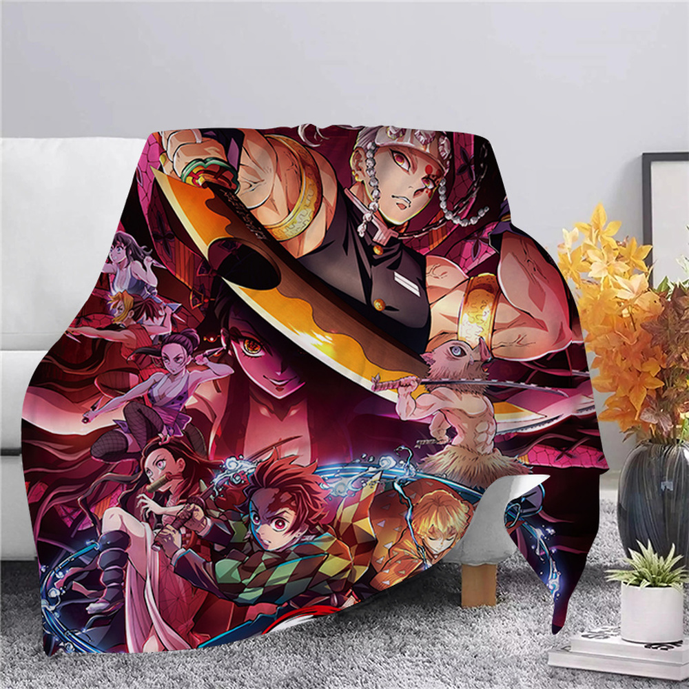 Waliicorners Anime Demon Slayer Flannel Soft Warm Blanket Printed Quilts Bedding Cover Sofa Travel Office Throw Blanket 9 Hf15e1a9a531340e599ed00cc39dd0869v