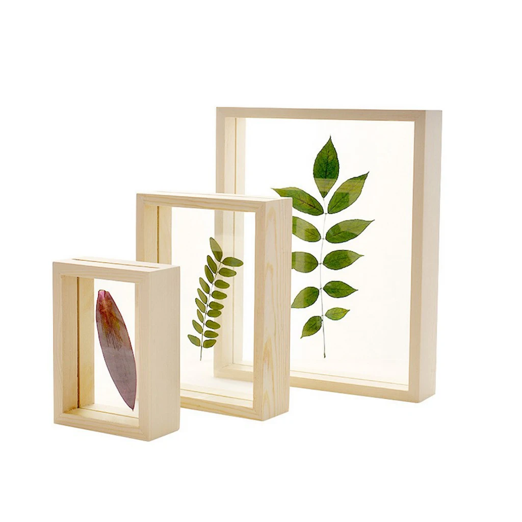 Home Living Room Magnet Wooden Picture Frame DIY Photo Poster Painting Hanger 50cm Teak Wood UK