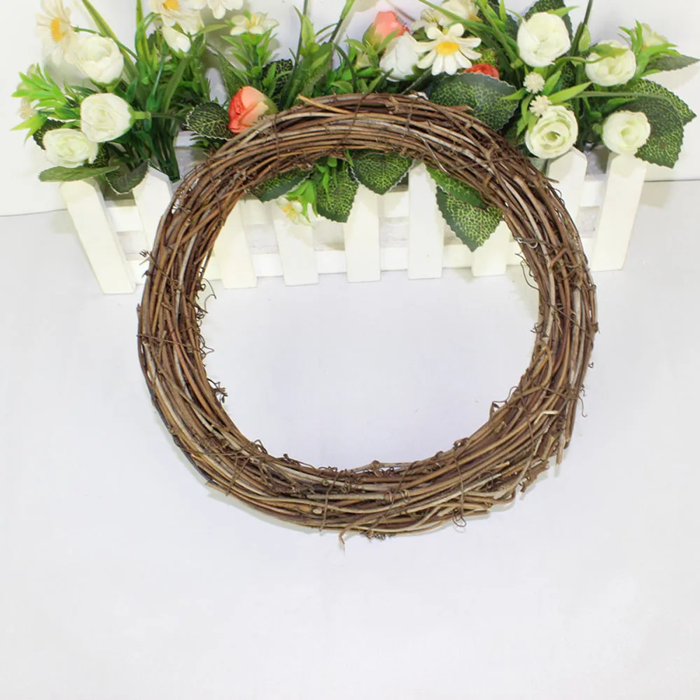 Details about   Xmas Natural Dried Rattan Ring Wreath Garland Home Door Wall DIY Ornament 