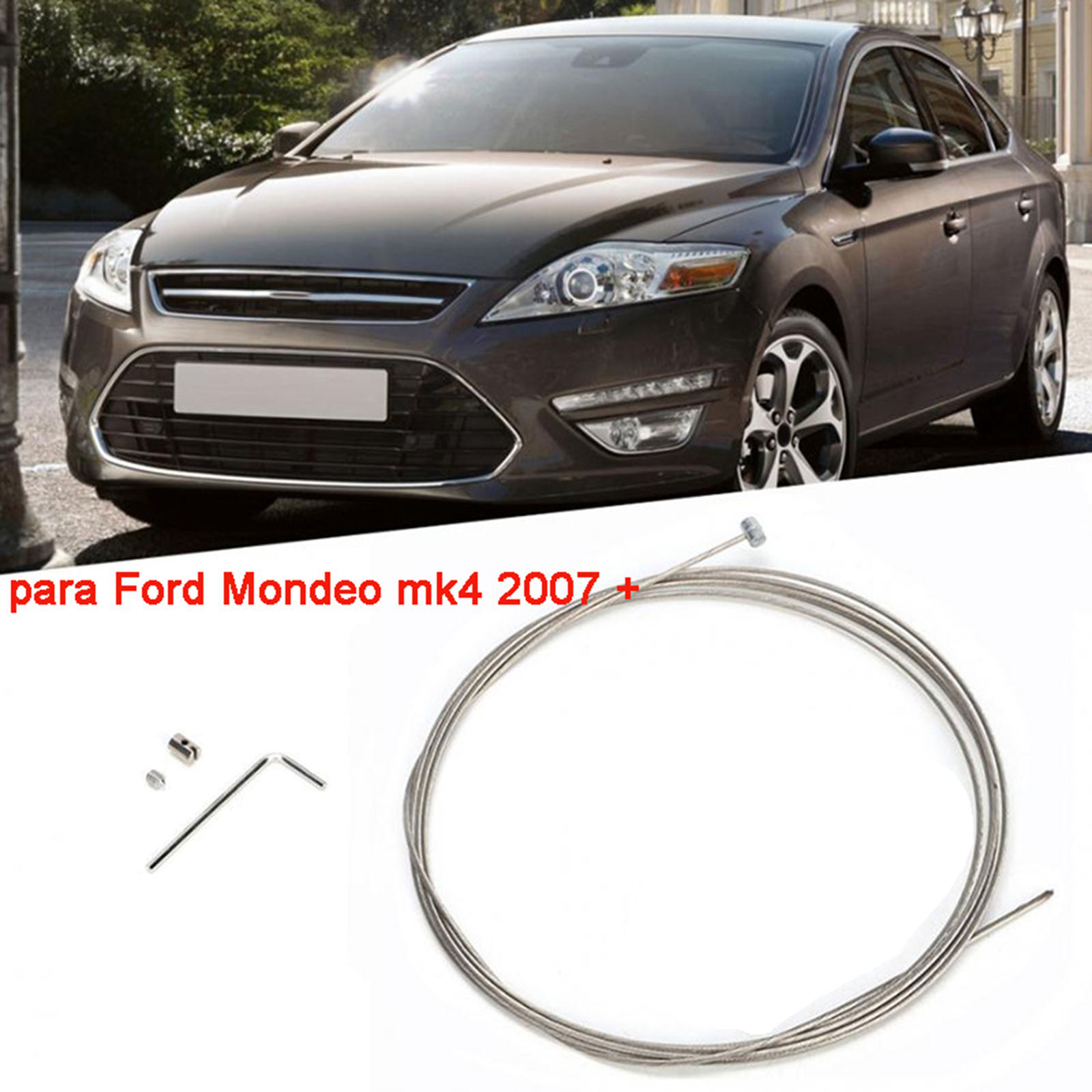 8.2ft Car Handbrake Replacement Broken Snapped Bonnet Release Cable Fix Repair Kit fits for Ford Mondeo MK4 2007-2021