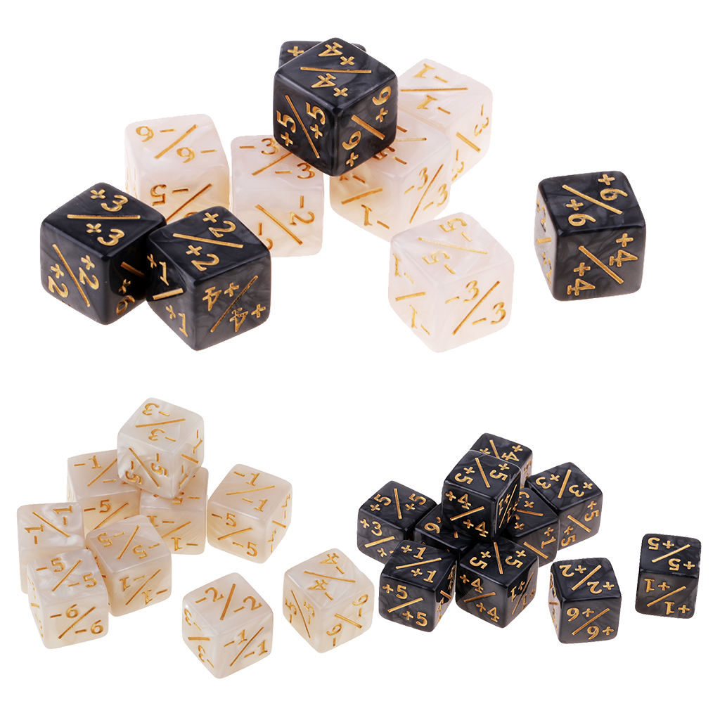 6-Side Dice Set Mathematics Teaching Fractional Dice for Educational Games Pack of 10