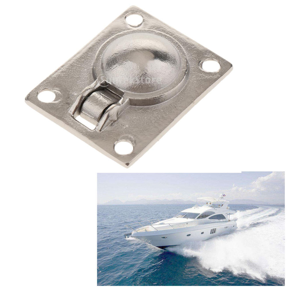 316 Marine Grade Stainless Steel Boat Locker Lift Pull Ring Handle Flush Lift Ring Boat Pull Fishing Accessories Size:4.7x3.8cm