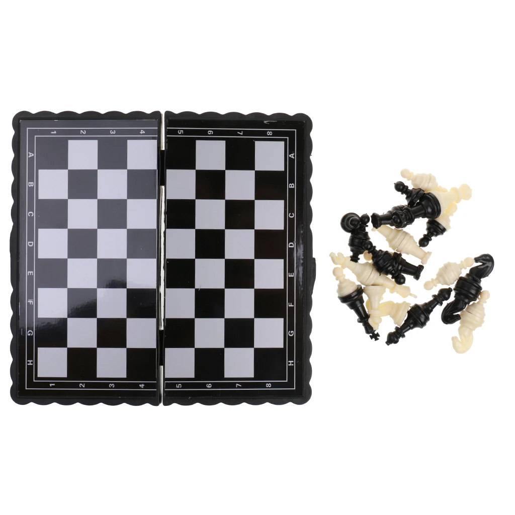  Portable Magnetic Folding Chessboard Chess Set Pieces Toy Kid Gifts