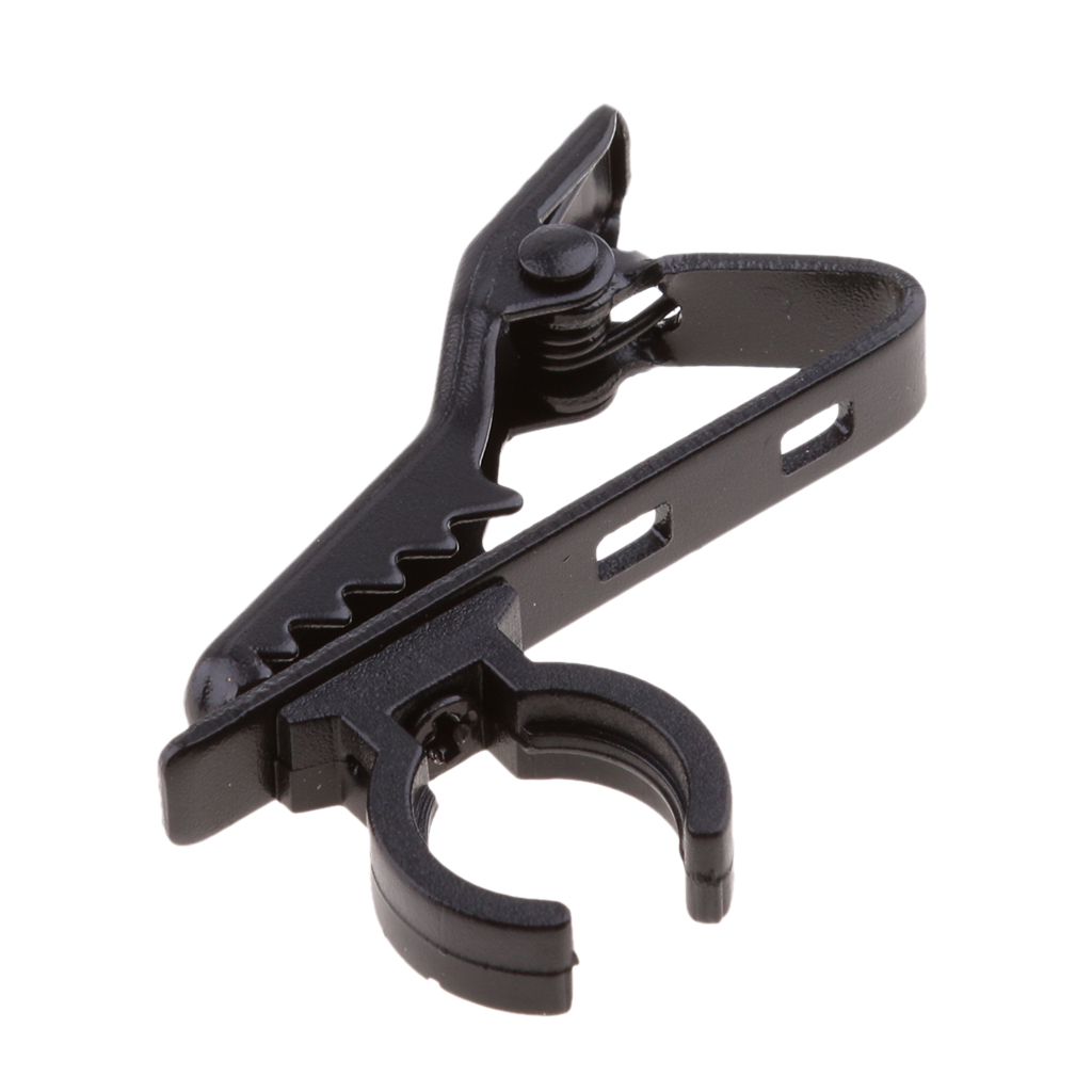 10Pcs Black Metal Mini 12mm Dia Lavalier Lapel Collar Clip Mic Microphone Holder Grip for Samson   Headset