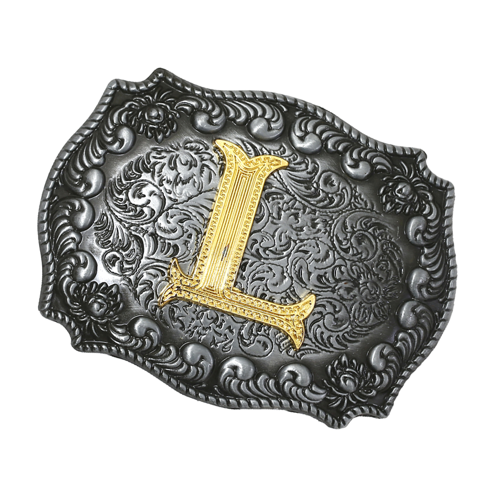 Men Western Cowboy Texas Rodeo Belt Buckle Gifts Jewelry Initial Letters A-Z