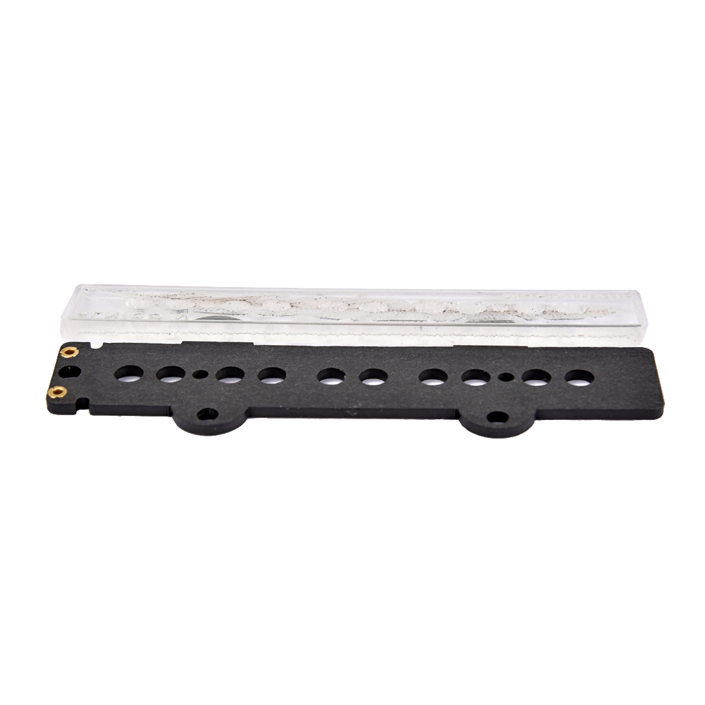 5 String Bass Single Coil Bobbin Flatwork, Black&Clear Set, 4 Inch