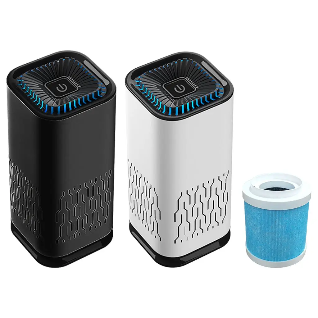 Air Purifier For Home True HEPA Filters Compact Desktop Purifiers Filtration with Night Light Air Cleaner