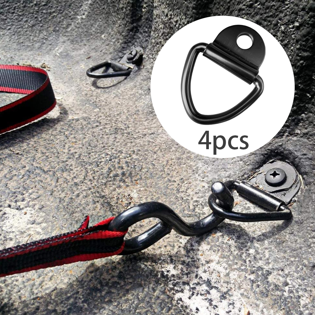 D-Ring Tie Down, Small Steel D Rings Anchor Lashing Ring for Loads on Case Truck Cargo Trailers RV Boats