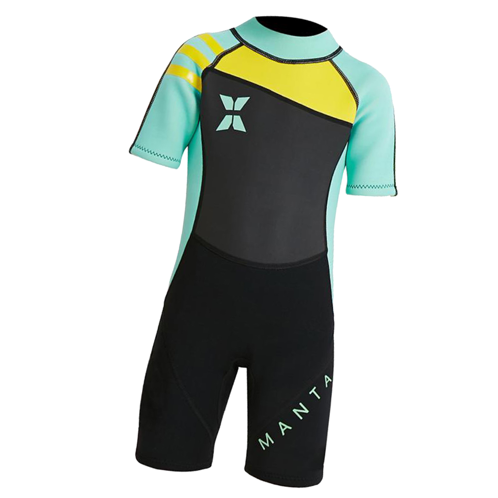 Baby Short Sleeve Wetsuit 2.5mm Rash Jumpsuit Coat Shorty Fullsuit Diving