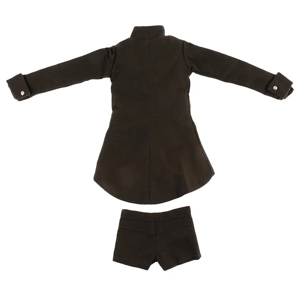 1/6 Scale Gothic Clothes Coat/Shorts/Vest Set for 12`` Woman Action Figures