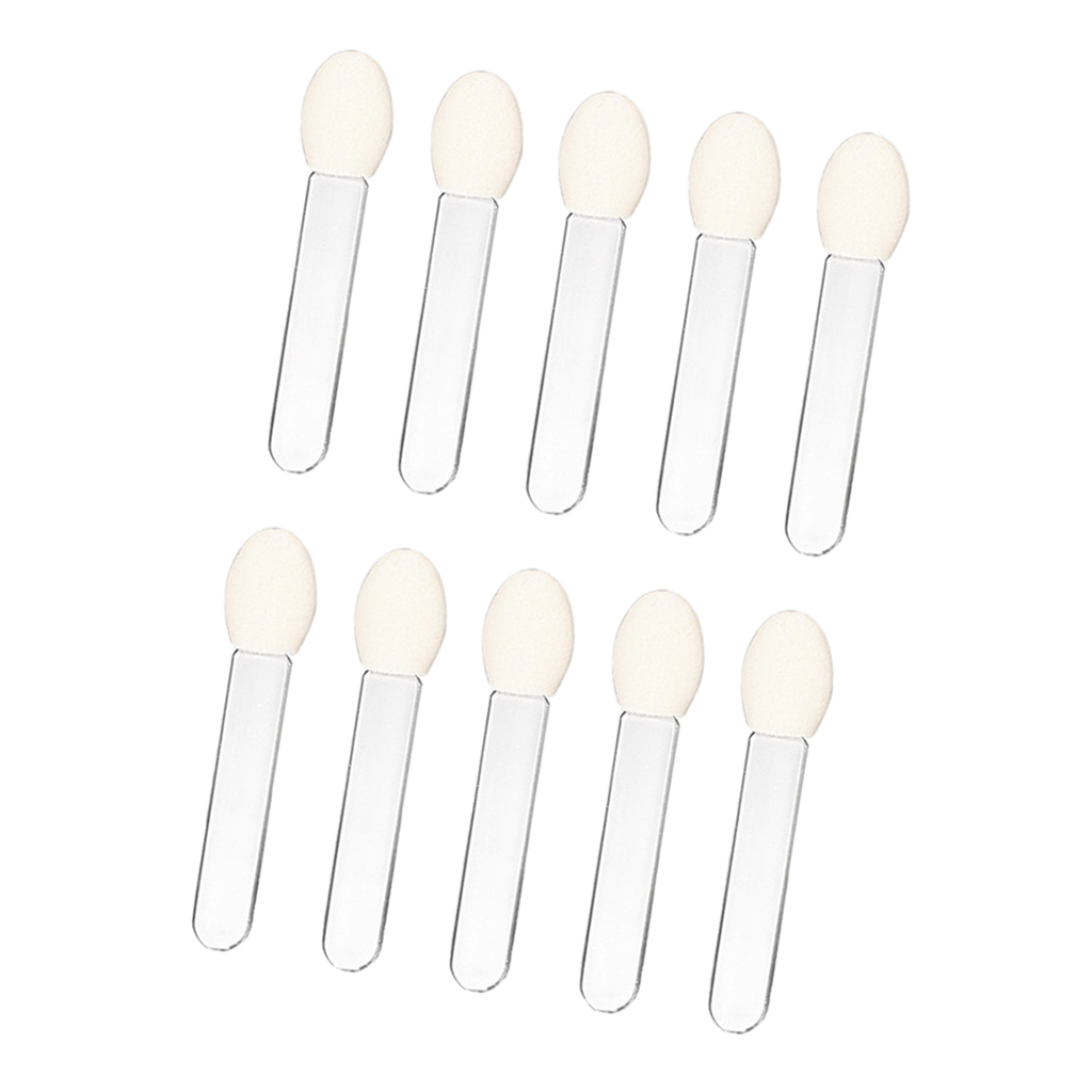 Set of 10 PCS Disposable Eyeshadow Brushes, Sponge Tipped Oval Makeup Tool, One