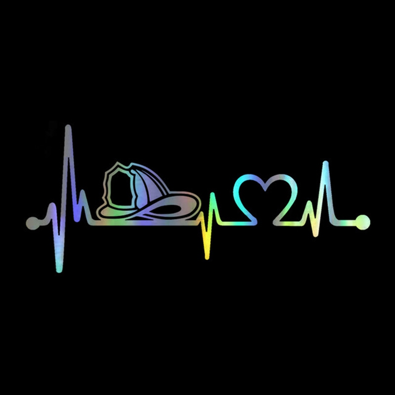 Firefighter Helmet Sticker Car