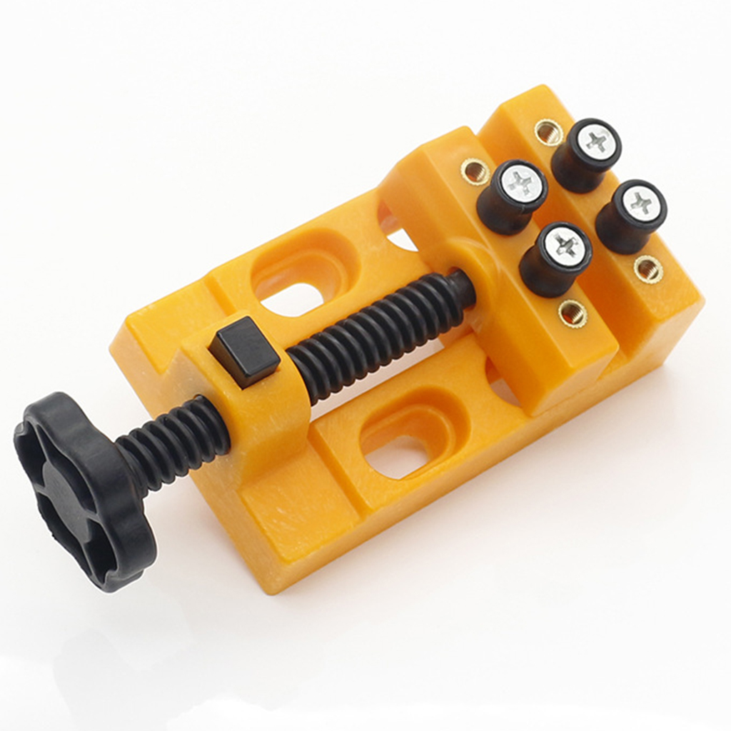 Universal Mini Drill Press Walnut Vice Clamp Table Bench Vice DIY Sculpture Hobby Craft Carving Tool Orange Black