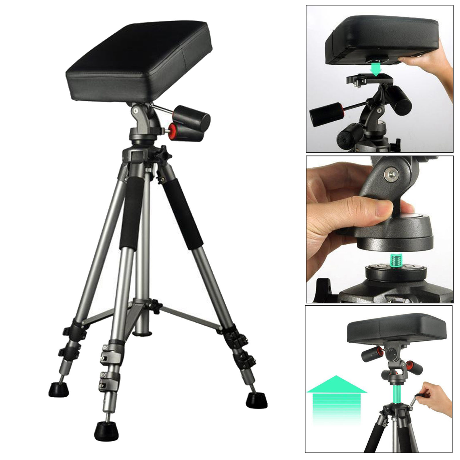 Tattoo Armrest, Foldable Sponge Pad Arm Leg Rest Stand Tripod with Adjustable Height for Salon or Personal Artist