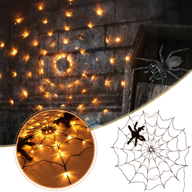 Luzes à Prova Luzes para Casa Decoração do Dia das Bruxas Aranha Ddurable Água Durável Especial Assustador Halloween Assombrada Stsf666 Web 3 Cheap Fios de iluminação