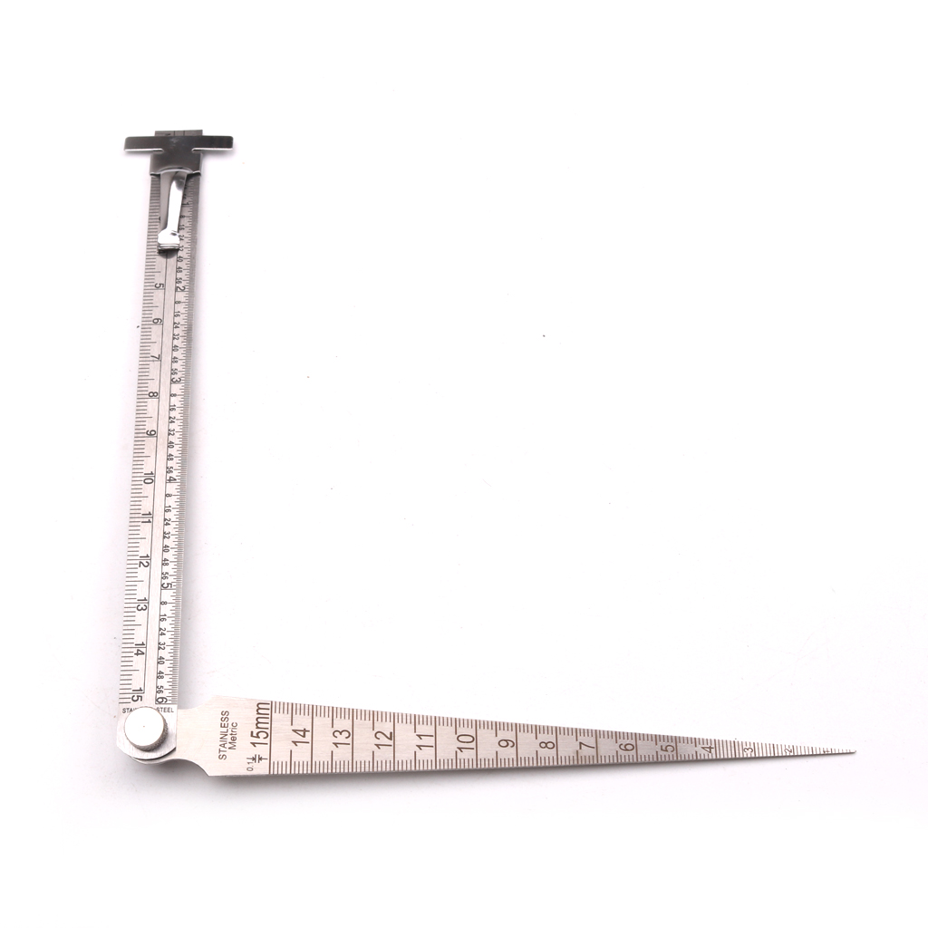 0-15mm Gap Ruler 0-150cm Straight Ruler Double Side Gap Gauge Set for Guitar