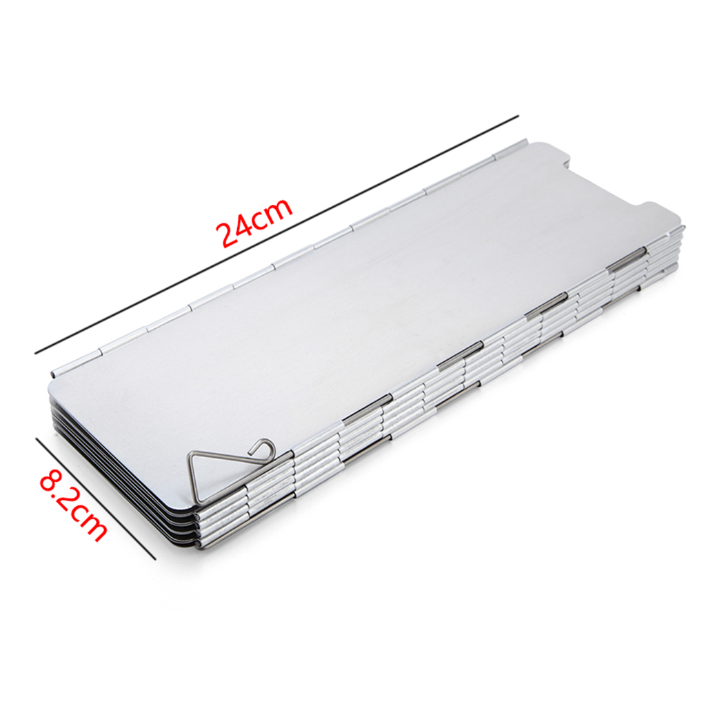 10 Plate Stove Folding Wind Screen Camping Burner Windshield Cooking In