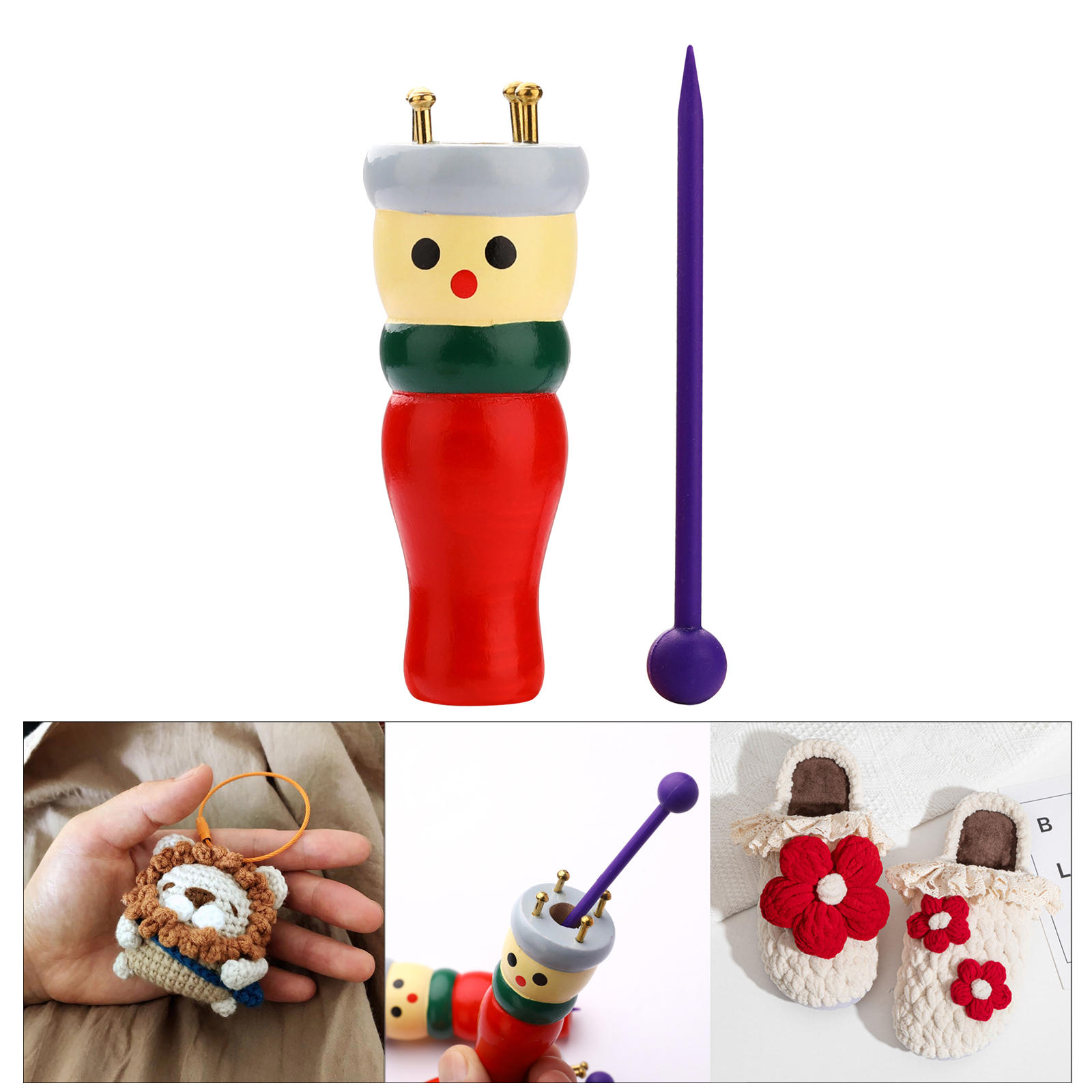 Premium Yarn Wool Knitting Loom Knitter Rope Braided Maker Doll Needle Tools for DIY Kids