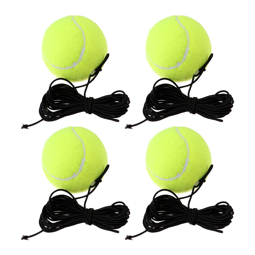 4 Elastic Tennis Exercise Balls Practice Ball 