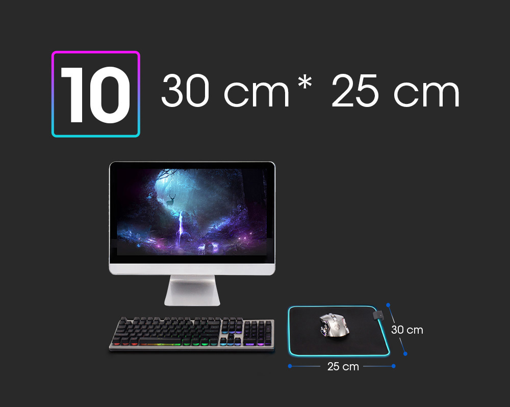 Rgb Led Gaming Mouse Pad Waterproof Large Keyboard Desk Mat_voghion.com